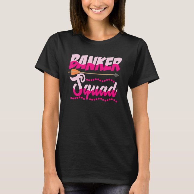 Squat Graphic Bank Clerk Bookkeeper Bank Mitarbeit T-Shirt (Vorderseite)