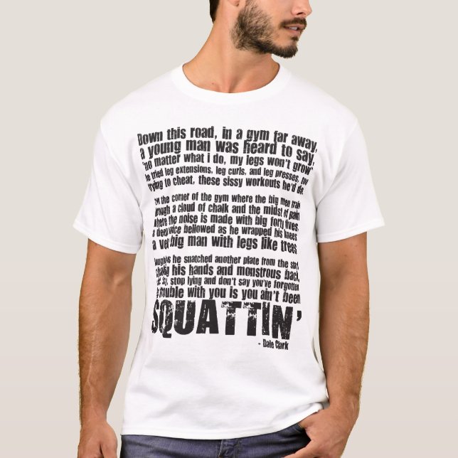 Squat Poem Shirt - Light Shirt (Vorderseite)