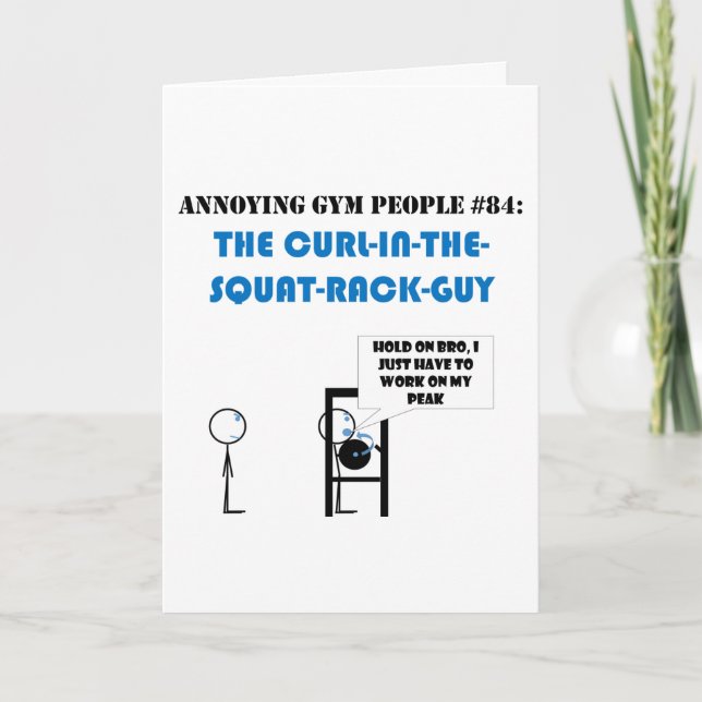 Squat Rack Curls Karte (Vorderseite)