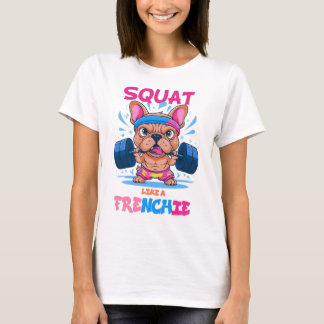 Squat wie ein Frenchie-Fitness-Liebhaber T-Shirt