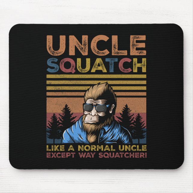 Squatch - Bigfoot Onkel Fathers Day Yeti Sasquatch Mousepad (Vorne)