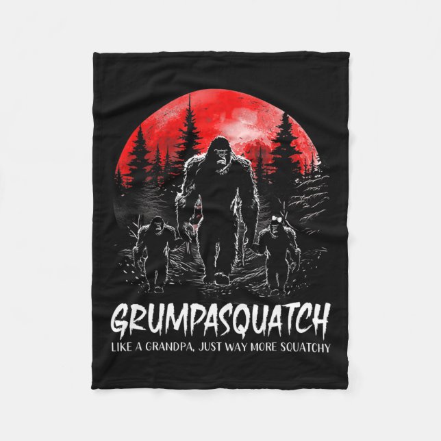 Squatch Funny Bigfoot Vater Sasquatch Yeti Fathers Fleecedecke (Vorderseite)