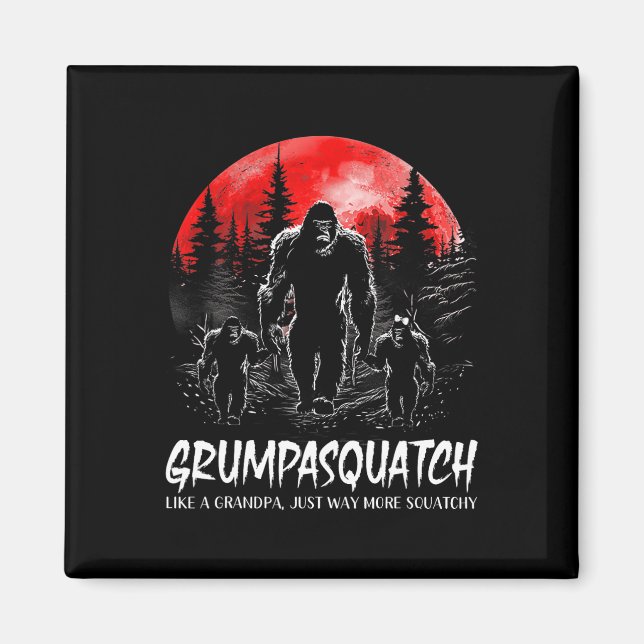 Squatch Funny Bigfoot Vater Sasquatch Yeti Fathers Magnet (Vorne)