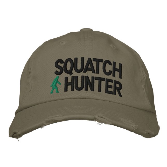 Squatch Hunter Bestickte Baseballkappe (Vorderseite)