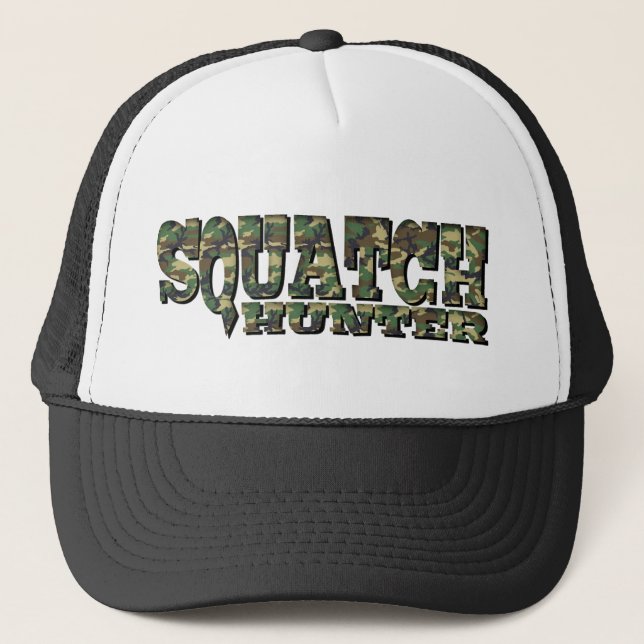 Squatch Jäger - Camouflage-Muster Truckerkappe (Vorderseite)