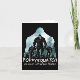 Squatch Popdad Sasquatch Bigfoot Fathday Karte