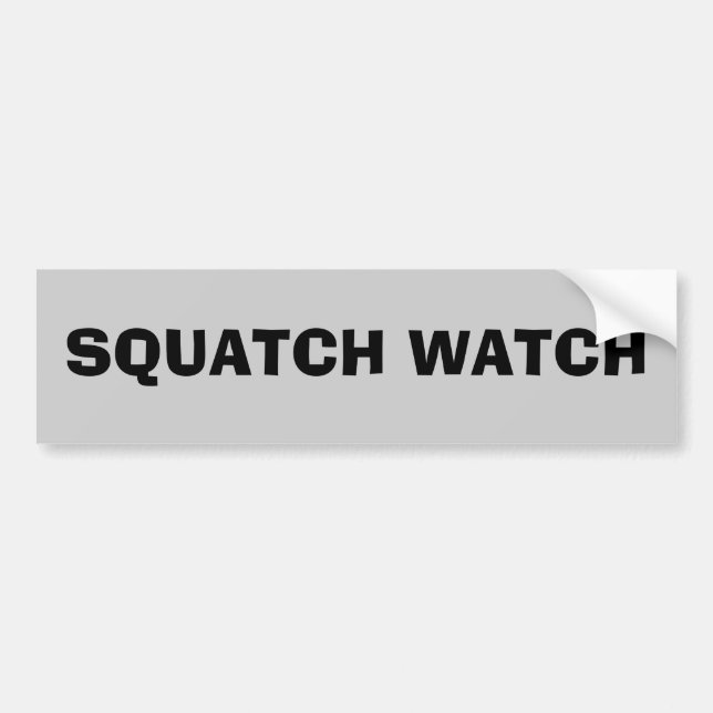 Squatch Uhr Autoaufkleber (Vorne)