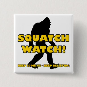 Squatch-Uhr Lustiger Sasquatch Bigfoot Yeti-Knopf Button