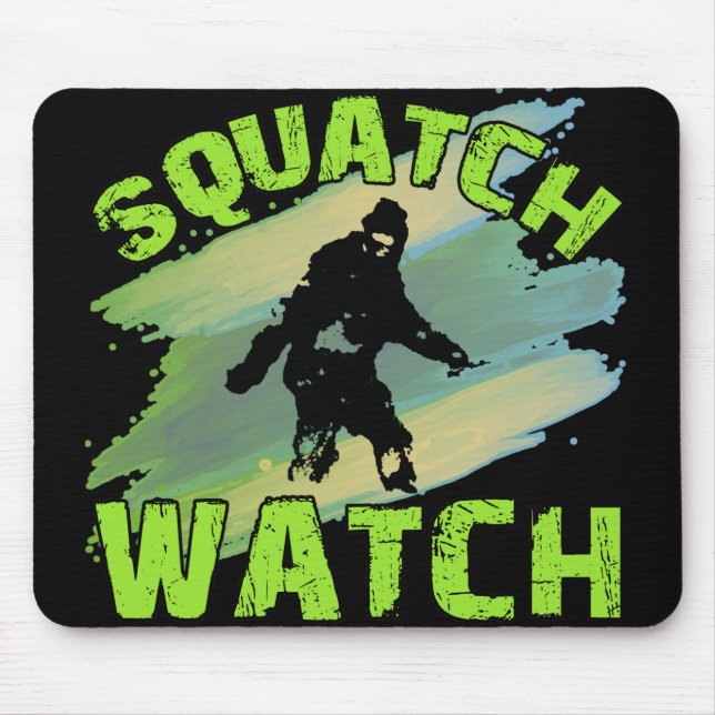 Squatch Uhr Mousepad (Vorne)