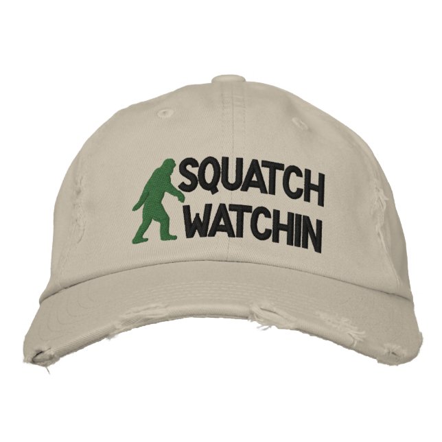 Squatch Watchin Bestickte Kappe (Vorderseite)