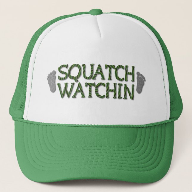 Squatch Watchin Truckerkappe (Vorderseite)