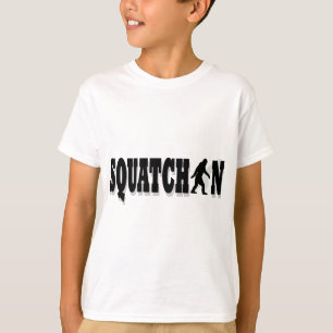 Squatchin, schwarzer Text T-Shirt