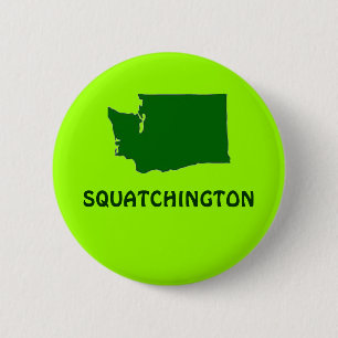 Squatchington Washington Staat Silhouette Button