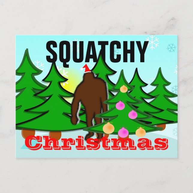 Squatchy WeihnachtenSquatch Postkarte (Vorderseite)