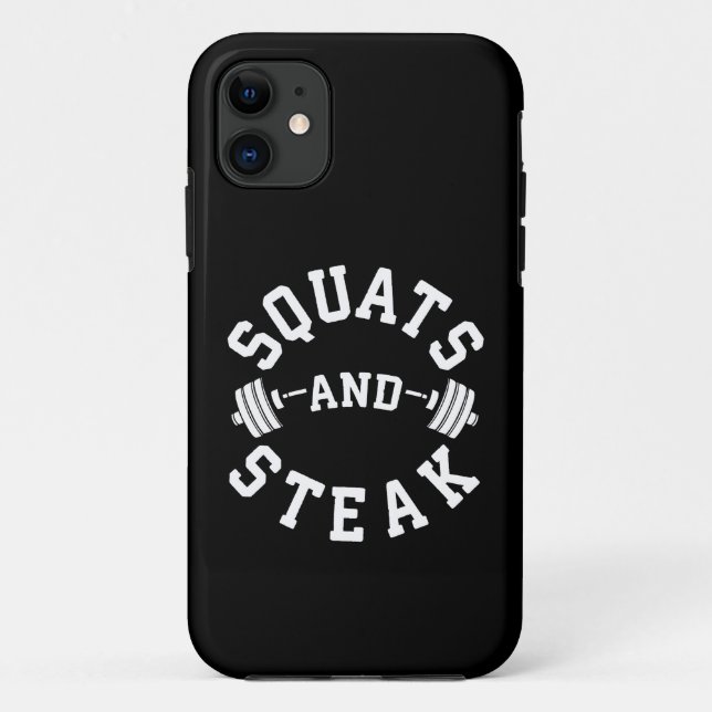 Squats und Steak, Leg Day - Funny Workout Case-Mate iPhone Hülle (Rückseite)