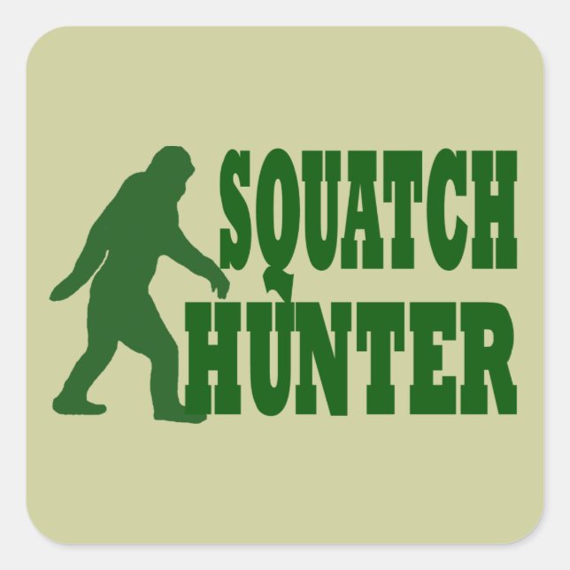 Squatter-Jäger Quadratischer Aufkleber (Vorderseite)