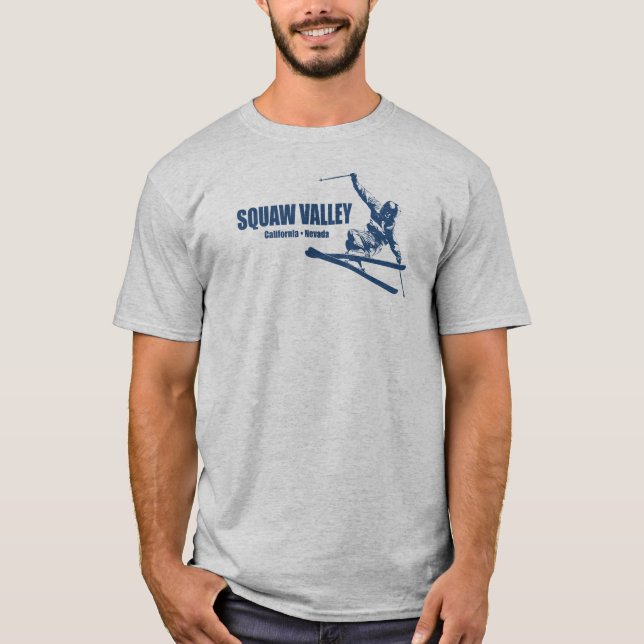 Squaw Valley Ski Resort Skier T-Shirt (Vorderseite)