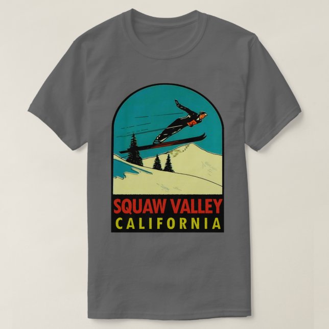 Squaw Valley Skifahren T-Shirt (Design vorne)