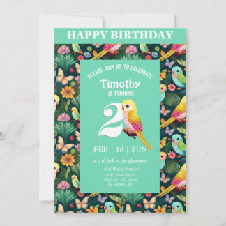 Squawk-takuläre 2. Geburtstagsbash: Eine farbenfro Einladung