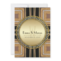Squazi Art Deco Gold Schwarz Hochzeitsempfang