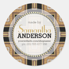 Squazo ArtDeco Gold Black made by Labels Stickers