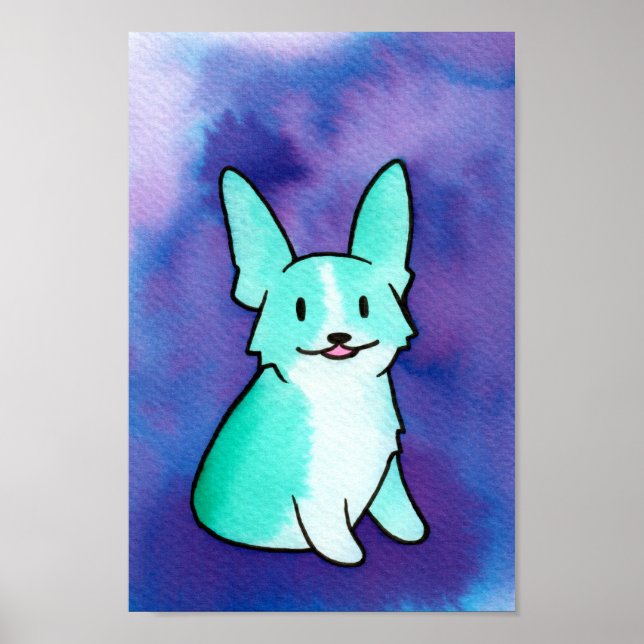 Squeaker McClack Blue Corgi Poster (Vorne)