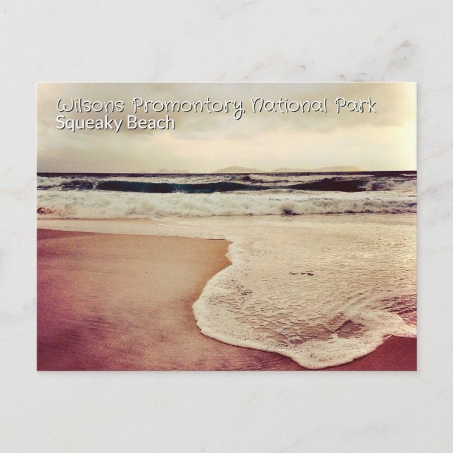 Squeaky Beach, Wilsons Prom Postkarte (Vorderseite)