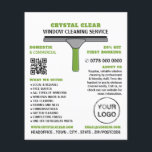 Squeegee, Fensterreiniger, Reinigungsservice-Werbu Flyer<br><div class="desc">Squeegee,  Window Cleaner,  Cleaning Service Advertising Flyer durch den Business Card Store.</div>