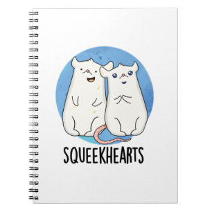 Squeekherzen Funny Mouse Sweetheart Pun Notizblock