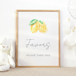 Squeeze Lemon Citrus Baby First Birthday Favoriten Poster