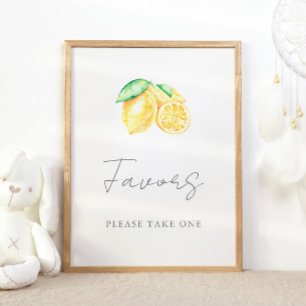 Squeeze Lemon Citrus Baby First Birthday Favoriten Poster