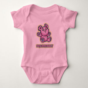 Squeeze Me Teddy Bär Cartoon Baby Strampler
