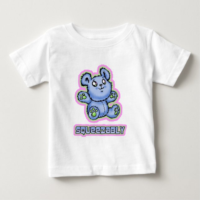 Squeeze Me Teddy Bär Cartoon Baby T-shirt (Vorderseite)