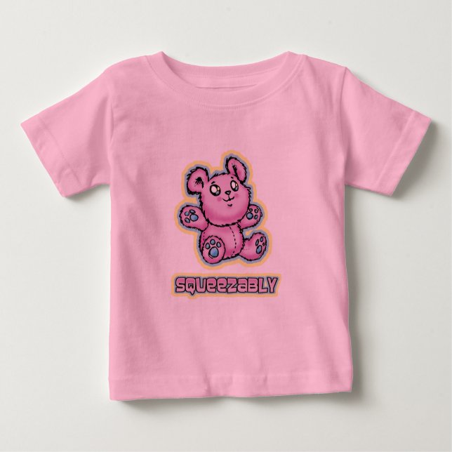 Squeeze Me Teddy Bär Cartoon Baby T-shirt (Vorderseite)