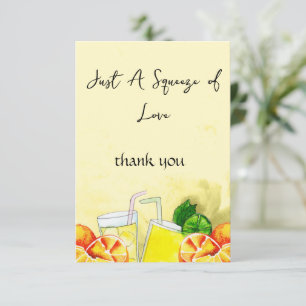 Squeeze of Love Zitronenlimonade Zitrone Zitrus Ho Dankeskarte