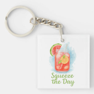 Squeeze the Day - erfrischender Sommer Fruchtsaft Schlüsselanhänger
