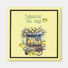 Squeeze The Day - Lemon Cart Magnet