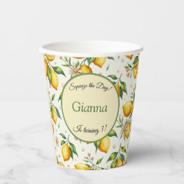 Squeeze the Day Lemon Kinder Kleinkind Geburtstags Pappbecher