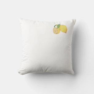 Squeeze the Day Lemon Watercolor Illustration Kissen