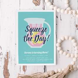 Squeeze the Day Lemonade Geburtstagsparty Einladun Einladung