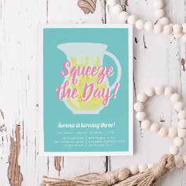 Squeeze the Day Lemonade Geburtstagsparty Einladun Einladung