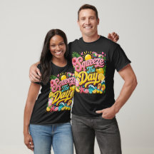 Squeeze The Day Sommer-Typografie-T-Shirt | Tropic