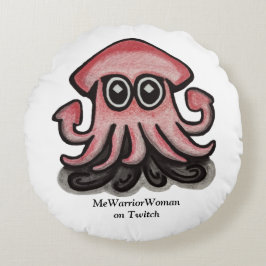 Squido Tintenfisch, MeWarriorFrau auf Twitch Rundes Kissen