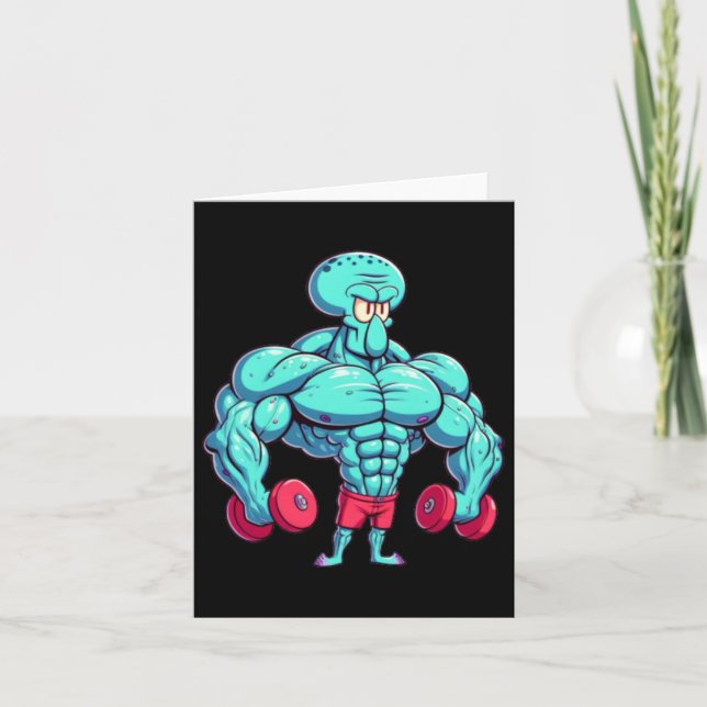 Squidward Gym Sticker Karte (Vorderseite)