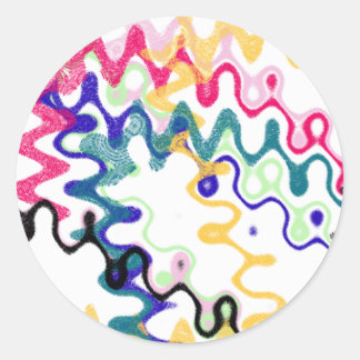 Squiggle-Aufkleber Runder Aufkleber