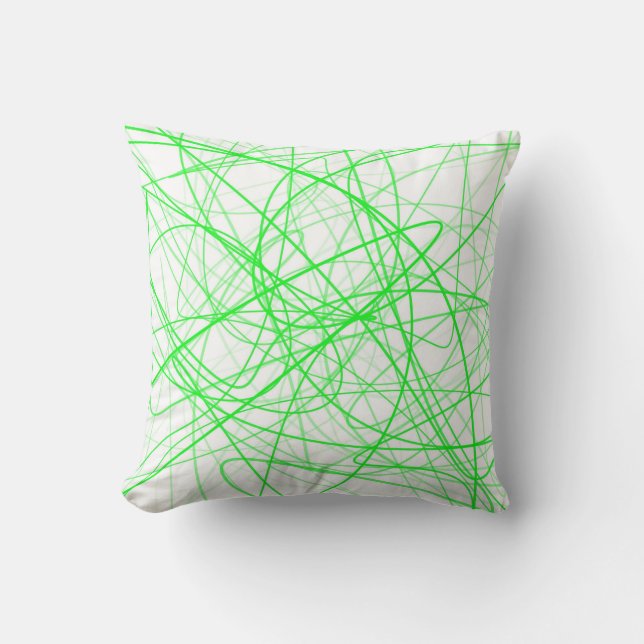 Squiggle Green Kissen (Vorderseite)
