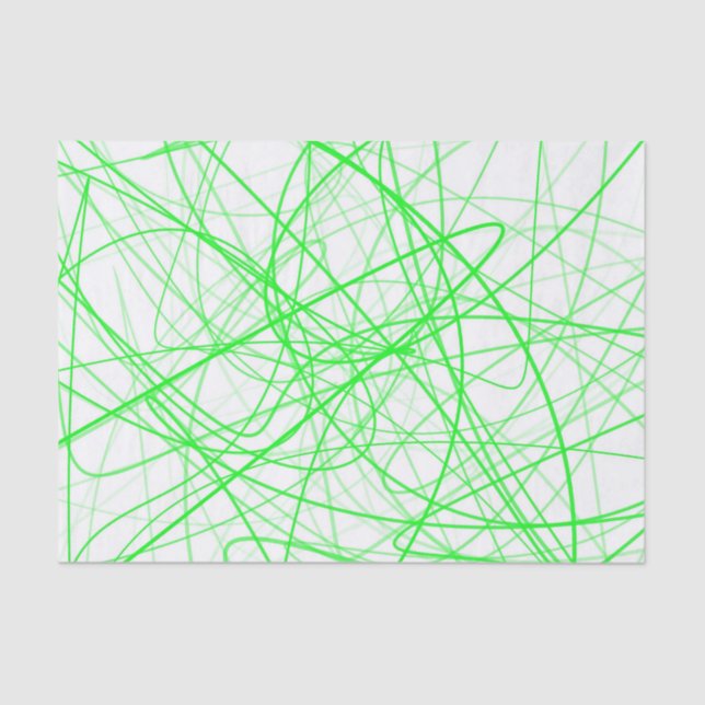 Squiggle Green Seidenpapier (Vorderseite)
