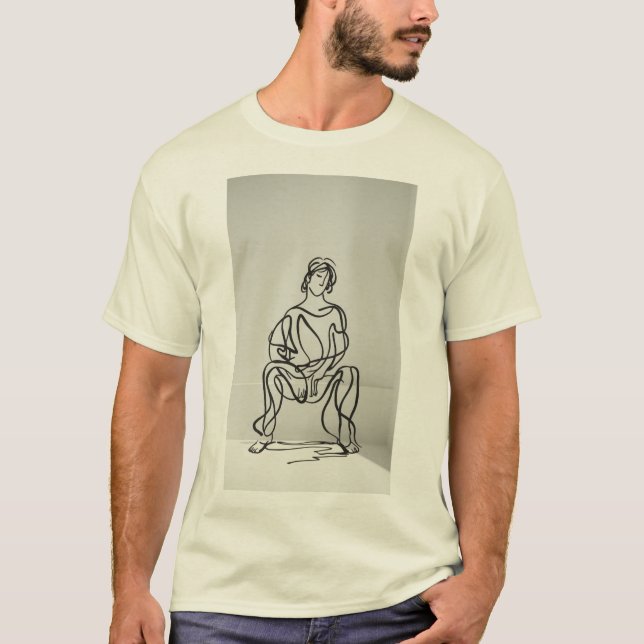Squiggle Sitting-Abbildung T - Shirt (Vorderseite)