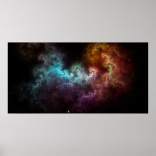 Squiggley Nebula Star Dust Cloud CRQENH Poster