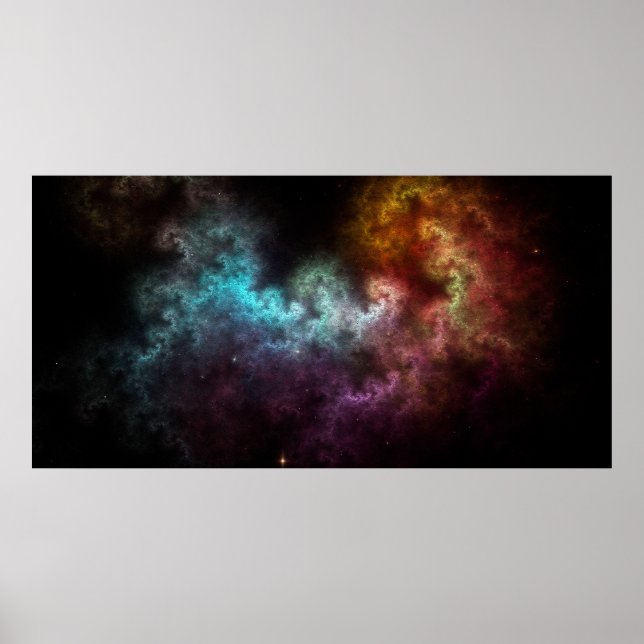 Squiggley Nebula Star Dust Cloud CRQENH Poster (Vorne)
